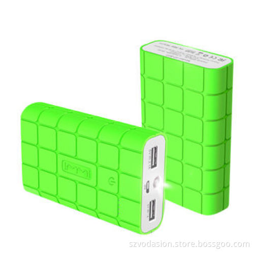 2014 New Hot Colorful Portable 8,000mAh Mobile Power Bank Charger Dual USB Output and LED Torch